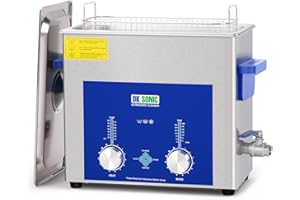 DK SONIC Ultrasonic Cleaner - Ultrasonic Vinyl Record Cleaner,Sonic Cleaner,Ultrasound Gun,Lab Tool,Carburetor,Engine Parts Cleaning Machine with Encoded Timer and Heater(1.58Gal-6L)