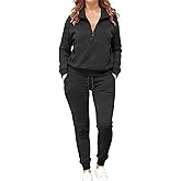 Bealin 2 Piece Sets for Women Sweatsuit Long Sleeve Half Zip Tops and Sweatpants Workout Tracksuit Matching Sets