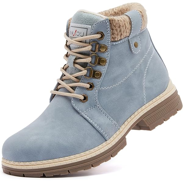 ANJOUFEMME Women's Waterproof Hiking Boots - Lightweight Winter Snow Ankle Boots