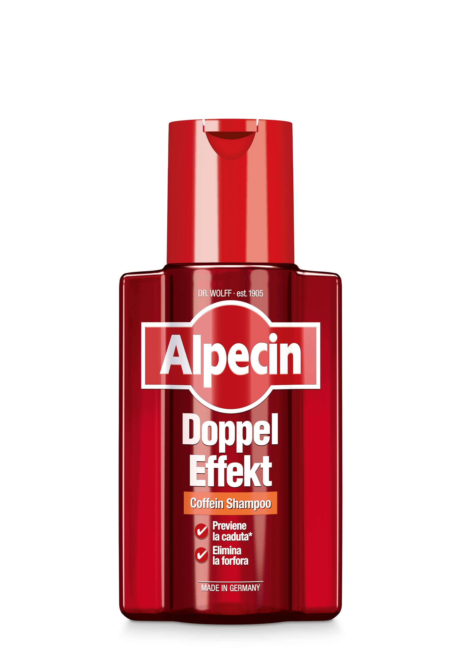 Alpecin Doppel Effekt 1 x 200 ml | Anti-Hair Loss Shampoo for Men and Dandruff Professional Treatment