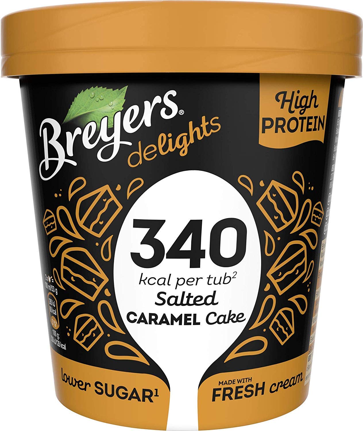 Breyers Delights Becher Impossible Possible Salted Caramel Cake Lower Calories Lower Sugar Great Taste 1 Stuck 1 X 500 Ml Amazon De Lebensmittel Getranke