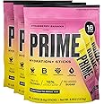 PRIME HYDRATION+ Sticks STRAWBERRY BANANA Hydration Powder Single Serve Sticks, Electrolyte Powder On The Go, Low Sugar, Caffeine-Free, Vegan, 48 Count