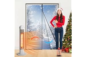 SmoothNovelty Clear Magnetic Thermal Insulated Door Curtain Transparent Magnet Patio Door Cover Auto Closer Keep Warm in Winter Windproof Insulated Self Sealing for Room Home Kitchen(72 x 80 Inch)