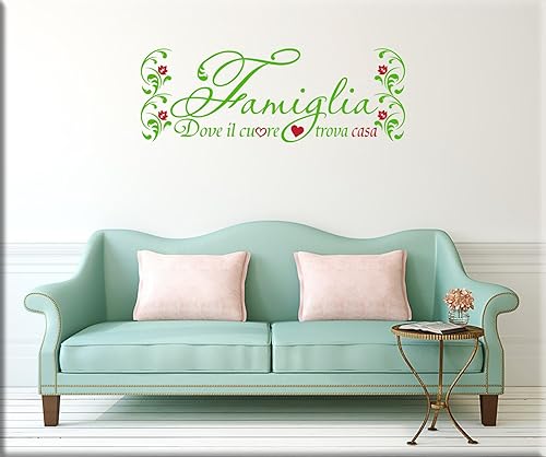Adesivi Murali Frase Aforisma Famiglia Wall Stickers Citazione Sticker Frase Aforisma Decorazioni Murali Per Arredare La Casa Amazon It Handmade