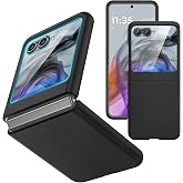 Ruky for Motorola Razr 2026/2025/2024 Case with Screen Protector, Black | [Not fit Ultra or Plus] Support Wireless Charging Slim Razr 2026 Case, Ultra-Thin Phone Case for Moto Razr 2024/2025, Black