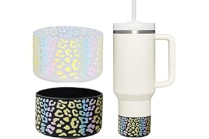 WK IEASON 2 Pcs Tumbler Bottom Protector Boot for Stanley Quencher Adventure 40oz & Stanley IceFlow 20oz 30oz and Compatible with Hydro Flask Water Bottle 12oz 21oz 24oz