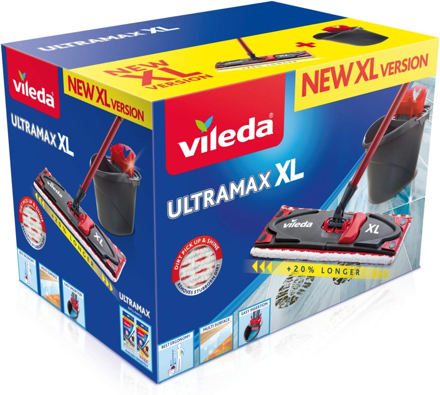 Vileda Floor Mop 42 cm Multi-Coloured, Multicolor - Image 3