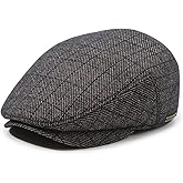 Men's Newsboy Hat with Earflaps Flat Ivy Caps Irish Cabbie Cap