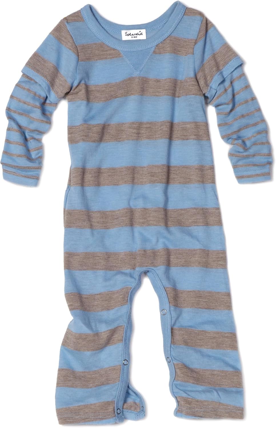 Splendid Littles Baby Boys' Nutmeg Stripe Romper, Sky, 18
