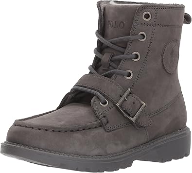 Amazon Com Polo Ralph Lauren Kids Boys Ranger Hi Ii Fashion Boot Triple Grey Nubuck Boots