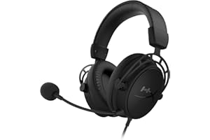 HyperX Cloud Alpha S Blackout - PC Gaming Headset, 7.1 Surround Sound, Adjustable Bass, Dual Chamber Drivers, Chat Mixer, Bre