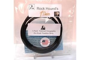 ROCKHOUND'S FIRST CHOICE NAT'L GEO BELTS Replacement Drive Belts for National Geographic Pro Rock Tumbler- 3 Pack (B1000-337)
