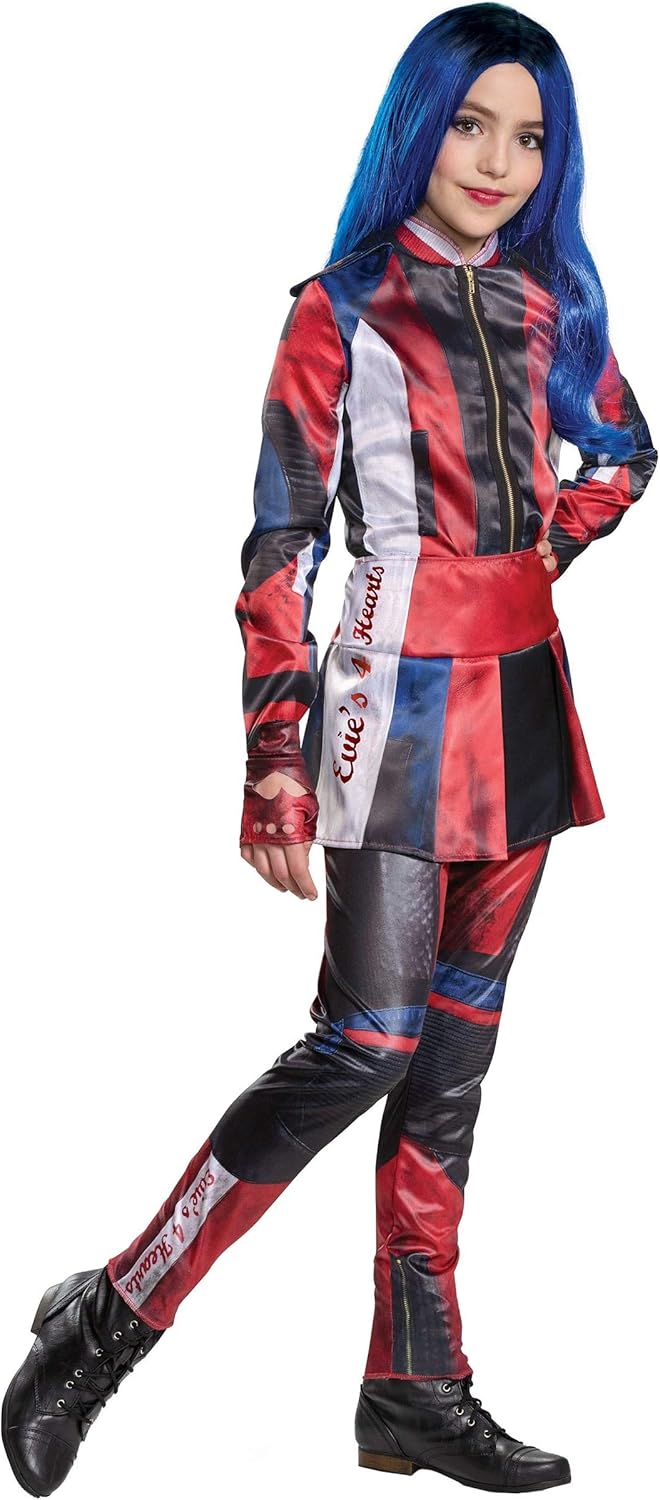 Disguise Disney Evie Descendants 3 Deluxe Girls' Costume, Red, Medium (7-8): Toys & Games