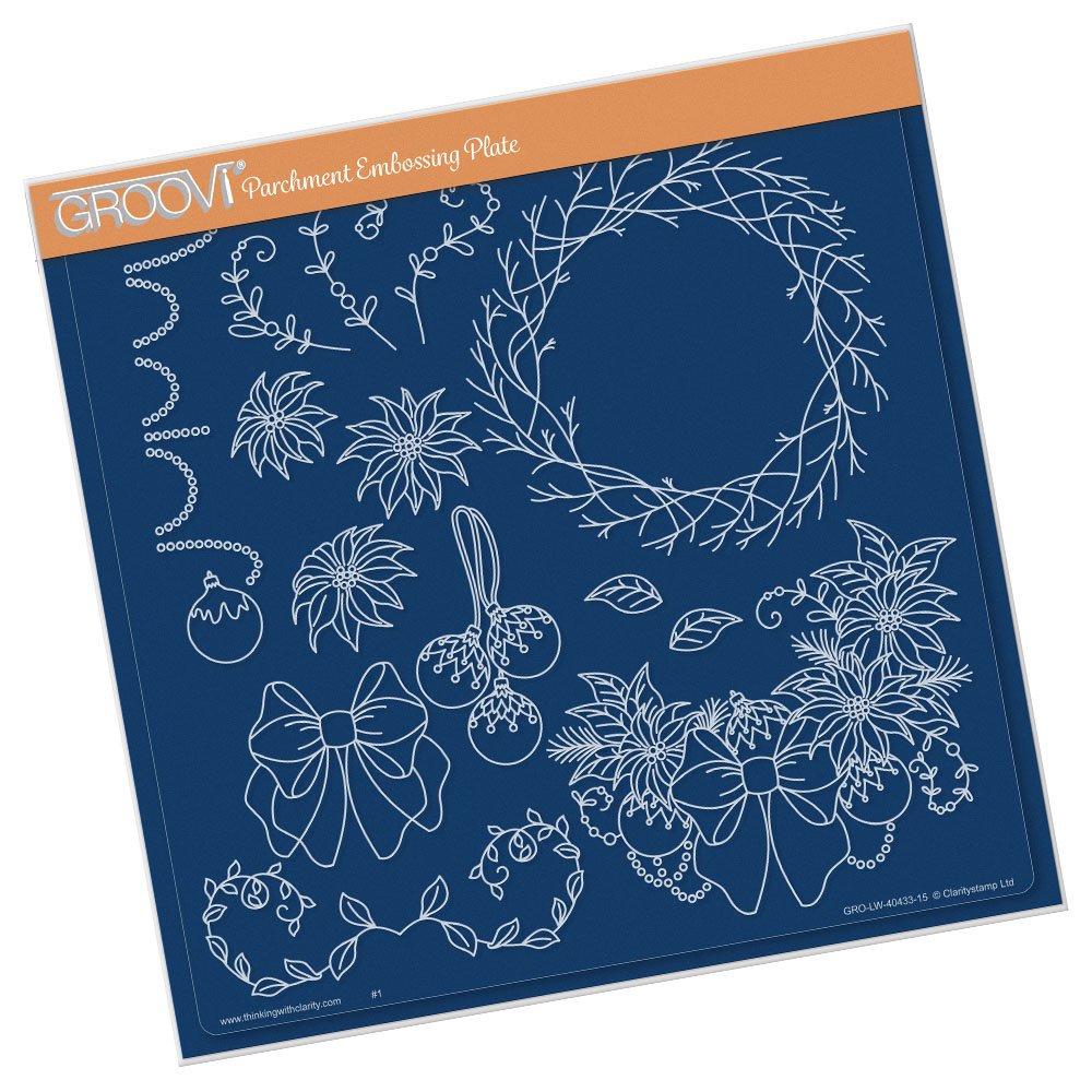 Twiggy Wreath Groovi Plate A4 Square