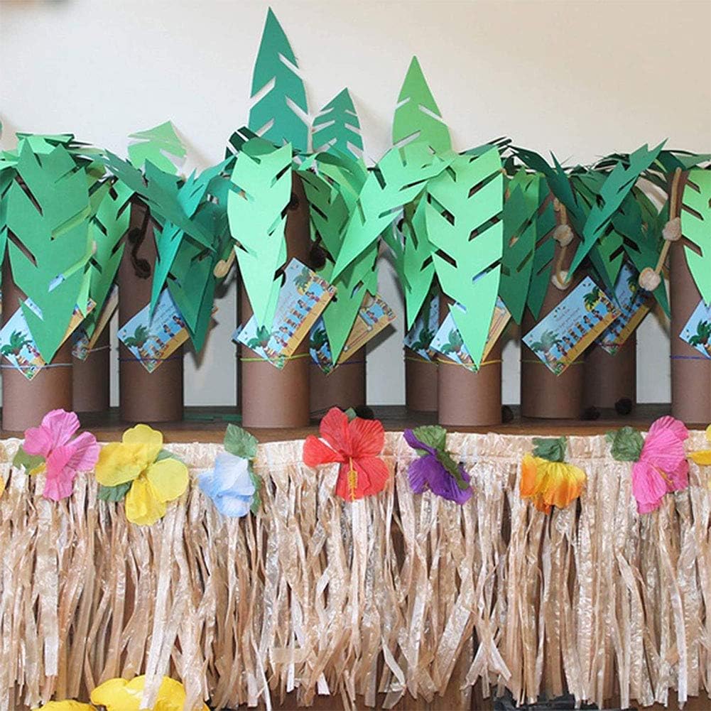 Falda de Mesa Luau Hawaiana 9ft Tropical Hawaiian Mantel Rafia