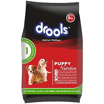 Drools 100% Vegetarian Puppy Dog Food, 3kg