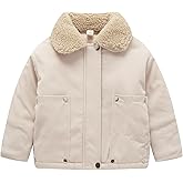 Mud Kingdom Boy Winter Jacket Thick Warm Fleece Long Sleeve Lapel Solid Coat Casual Outerwear