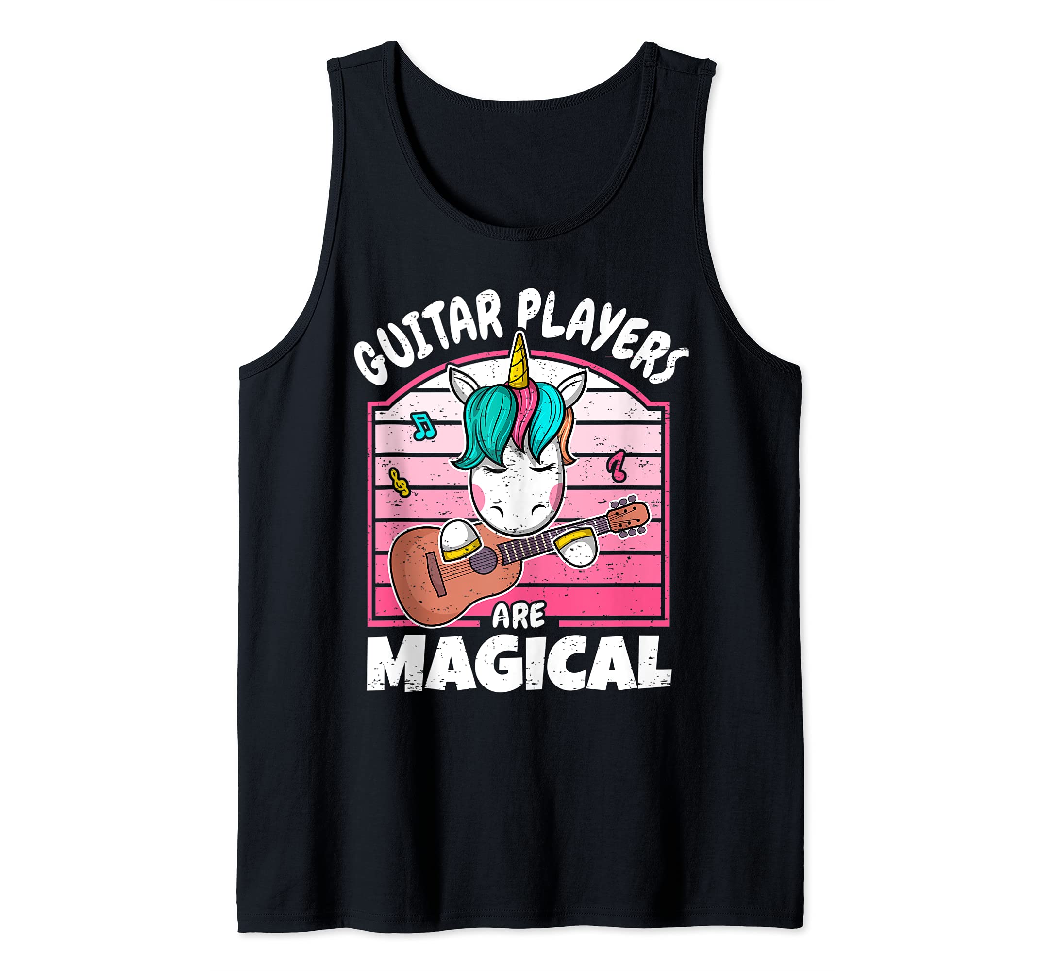 Cute Magical Unicorn Guitar Player Guitarist Tank Top