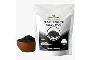 Mayan's Secret - Organic Black Sesame Seeds Raw – USDA Certified, Vegan, Non-GMO, Gluten-Free – High Protein & Nutrient-Rich Superfood – (907g) 2lbs