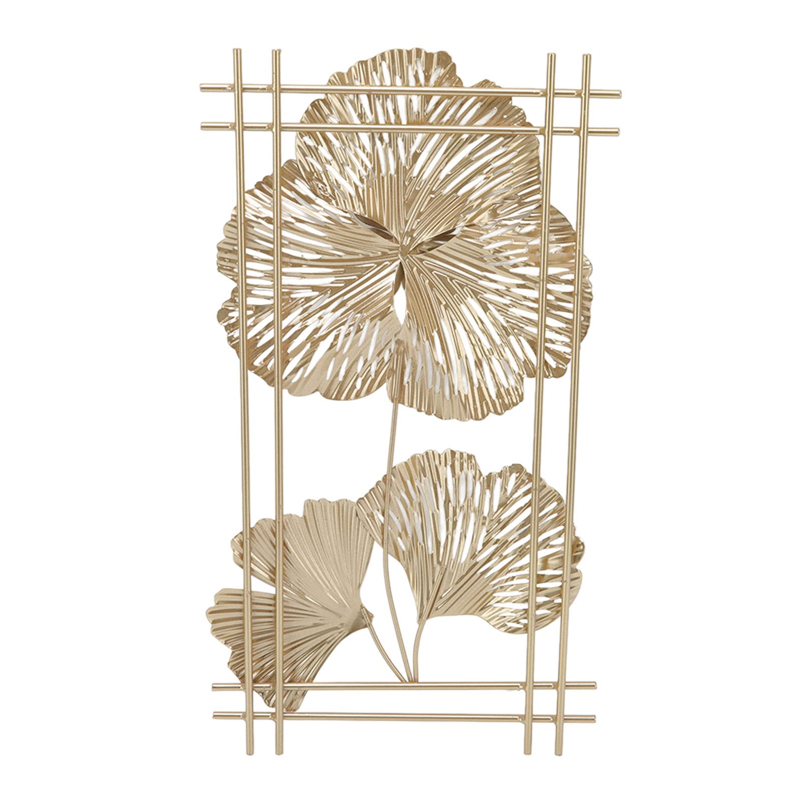 Les-Theresa Gold Metal Wall Decor, Wall Art Metal Golden Ginkgo Leaf Decoration Modern Minimalist 3D Wall Sculpture Wall Decorations For Bedrooms, Living Room, Office, Home, Hotel