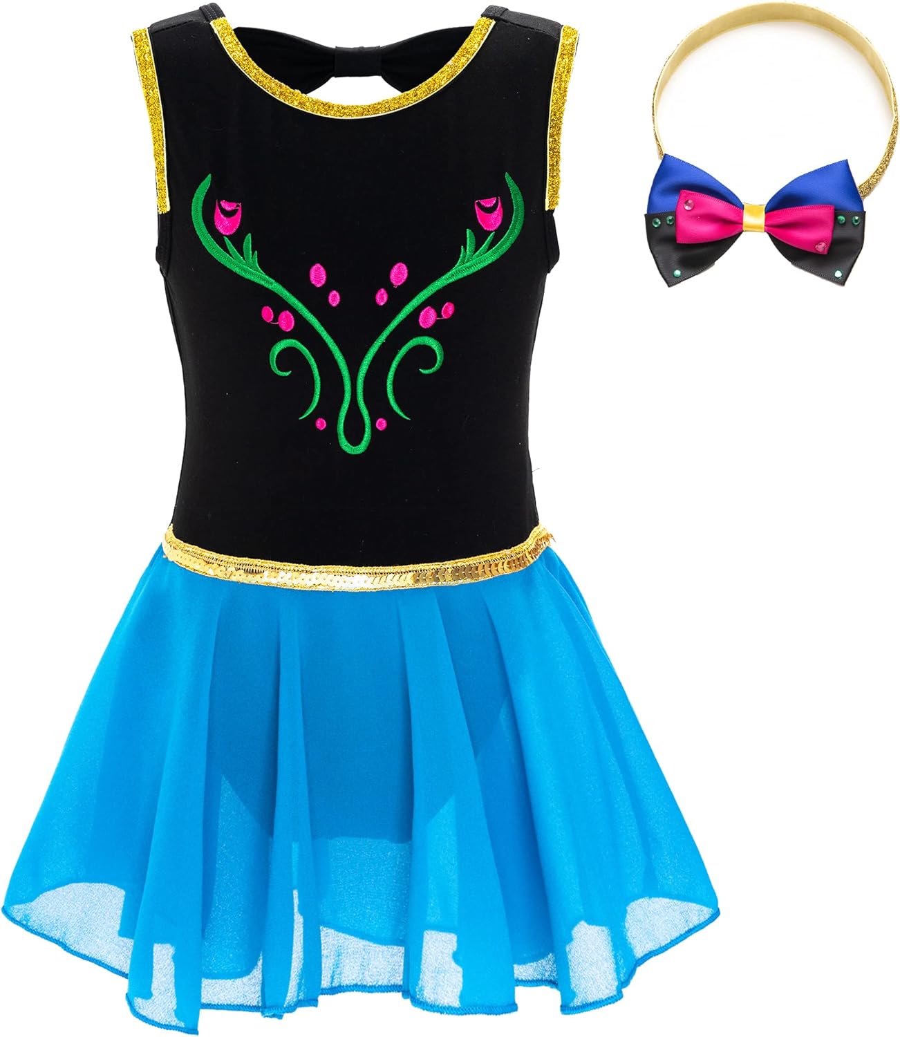 FUNNA Leotards for Girls Ballet Princess Dance Dress Back Bowknot: Clothing