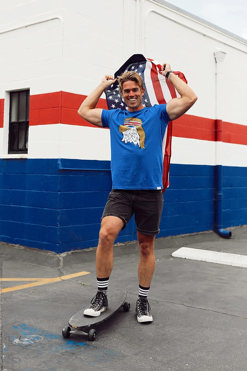 Funny Men's Animal Themed Patriotic Graphic Tees for 4th of July and Summer: Clothing