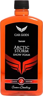 Triton Arctic Storm Snow Foam 500 ml, Shampoo Auto pH Neutro, Non Stripping, Scioglie Sporco Ostinato, per Idropulitrici, Auto e Moto, Profumo Arancia Rossa