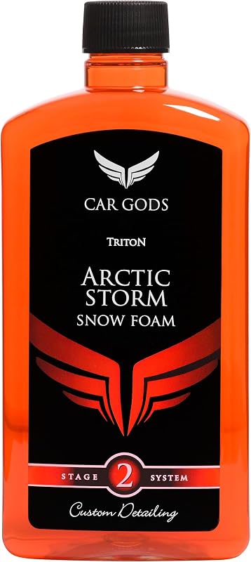 Triton Arctic Storm Snow Foam 500 ml, Shampoo Auto pH Neutro, Non Stripping, Scioglie Sporco Ostinato, per Idropulitrici, Auto e Moto, Profumo Arancia Rossa