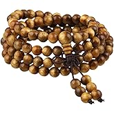 SUNYIK 6mm 108 Tibetan Buddhist Mala Bracelet Natural Beaded Prayer Bead for Women Men