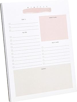 Lamare Daily Planner Note Pads Office Journal For Work Make A To Do Wish List Scheduler 21 For Women Available In Blue Paper Size 8 3 X 5 8 Pink Amazon Co Uk Office Products
