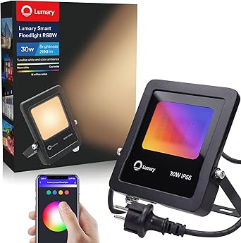 Lumary Focos LED Exterior RGBW Foco LED 30W Foco LED Exterior
Inteligente Colores IP66 Control WiFiBluetooth Focos LED Sincronizacin
de Msica 16 Millones Colores Compatible AlexaGoogle HomePrecio estimado
49.99 €