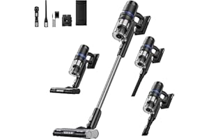 Eureka Cordless Vacuum Cleaner, Anti-Tangle Brushroll, Rechargeable Stick Vacuum, Lightweight for Carpet, Hard Floor, Pet Hair, Black NEC451BL