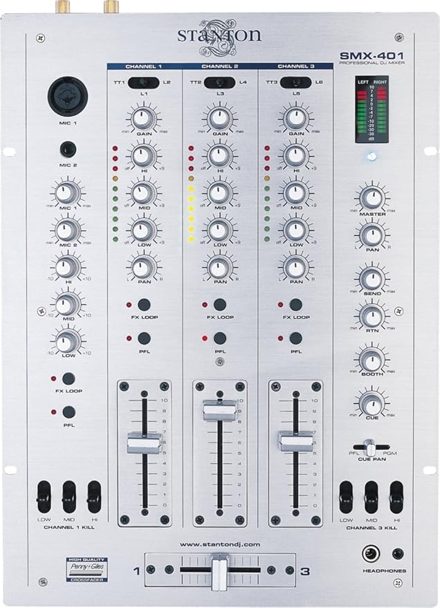 Stanton Smx 401 3 Channel Dj Mixer Discontinued By Manufacturer Amazon In Electronics