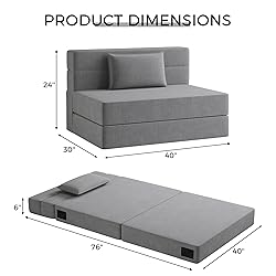 Luoxiao Convertible Folding Sofa Bed Twin Size - 4