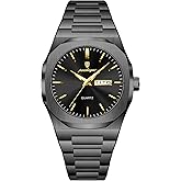 Poedagar Fashion Man Wristwatch Waterproof Luminous Stainless Steel Men Clock Date Week Casual Quartz Men's Watches