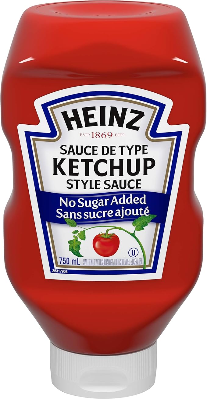 Heinz Ketchup No Sugar Added, 750mL Amazon.ca Grocery