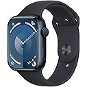Apple Watch Series 9 [GPS 45mm] Smartwatch with Midnight Aluminum Case with Midnight Sport Band M/L. Fitness Tracker, ECG App