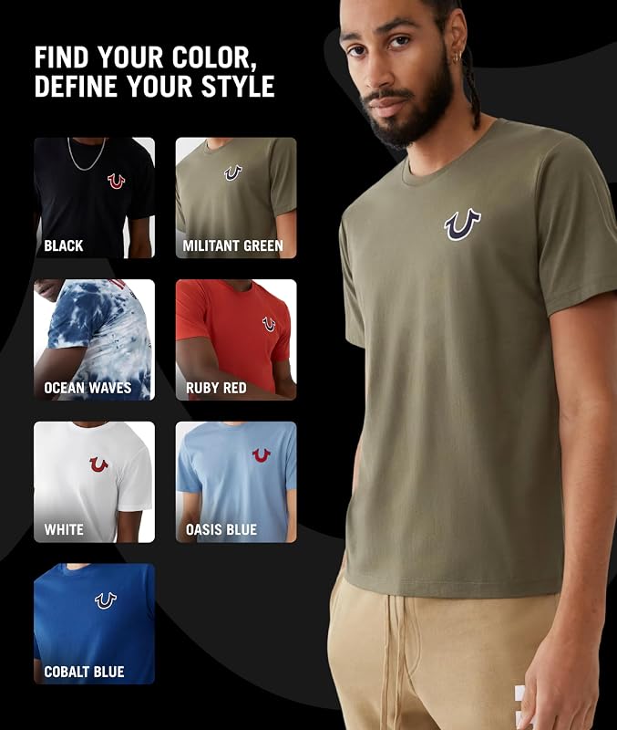 Buddha Logo Short Sleeve Tee, T-Shirt Homme, Militant Green, Medium