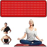 LOVTRAVEL New 31.5'' X 11.8'' LED 660nm Red Light and 850nm Near Infrared Light Therapy Devices Mat Large Wearable Pads Belt Wrap for Body Pain Relief