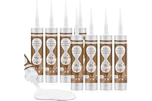 DONGXW RV Roof Lap Sealant Self-Leveling, 8 Pack RV Roof Sealant White, Camper roof sealant,RV Caulk Professional Repair Trailer, Camper, Provides a Good Seal and Effective UV Protection