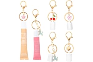 BTFSZ Lip Gloss Keychain for Summer Fridays 0.5 Oz|Snap-On Lip Balm Holder&Keychain Cap Lipgloss Accessory for Bag,Wallet,Keys