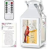 HN HAIINAA Memorial Lantern Sympathy Bereavement Lantern for Loss of Loved One Memorial Gifts for Loss of Mother Father Husband Brother Remembrance Gifts