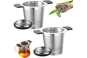 2 Pack Tea Infuser Stainless Steel Tea Strainer for Loose Tea Fine Mesh Tea Steeper with Large Capacity Tea Diffuser Basket a