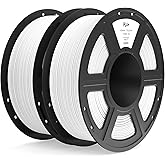 ELEGOO PLA+ Filament 1.75mm White 2KG, High Toughness PLA Plus 3D Printer Filament Dimensional Accuracy +/- 0.02mm, 2pcs 1kg Spool(2.2lbs) Fits for Most FDM 3D Printers
