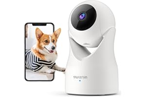 owltron Indoor Security Camera 2K, 360° Cameras for Home Security with Motion Detection, 2.4G WiFi for Baby/Pet/Nanny/Camara with Night Vision, Siren Alarm & 2-Way Audio, Compatible with Alexa