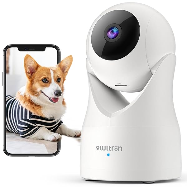 OWLTRON INDOOR SECURITY CAMERA 2K, 360° CAMERAS FOR HOME SECURITY WITH MOTION DETECTION, 2.4G WIFI FOR BABY/PET/NANNY/CAMARA WITH NIGHT VISION, SIREN ALARM & 2-WAY AUDIO, COMPATIBLE WITH ALEXA