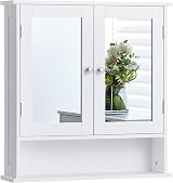 Bath Vida Priano 2 Door Mirrored Wall Cabinet White MDF 58x56x13 cm view 8