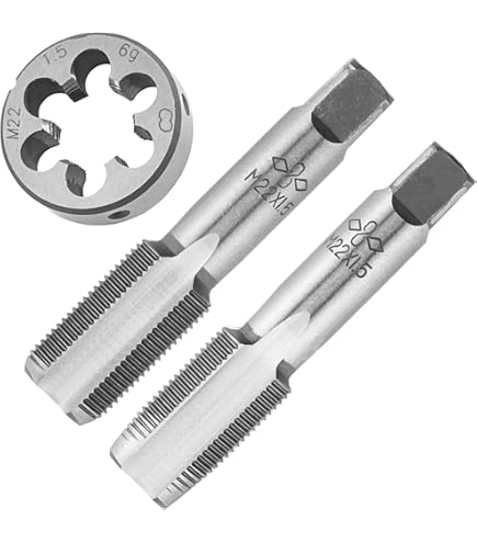 Amazon.com: AtticZone M22 x 1.5 Metric Hand Thread Tap and Die