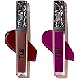 The Lip Bar - Nonstop Liquid Matte Lipstick 2-Pack, Rebel (Deep Burgundy) + Prima Donna (Fuschia Purple) - High Pigment - One Swipe - Long Lasting - Jojoba Oil & Vitamin E - Vegan - .24 fl oz