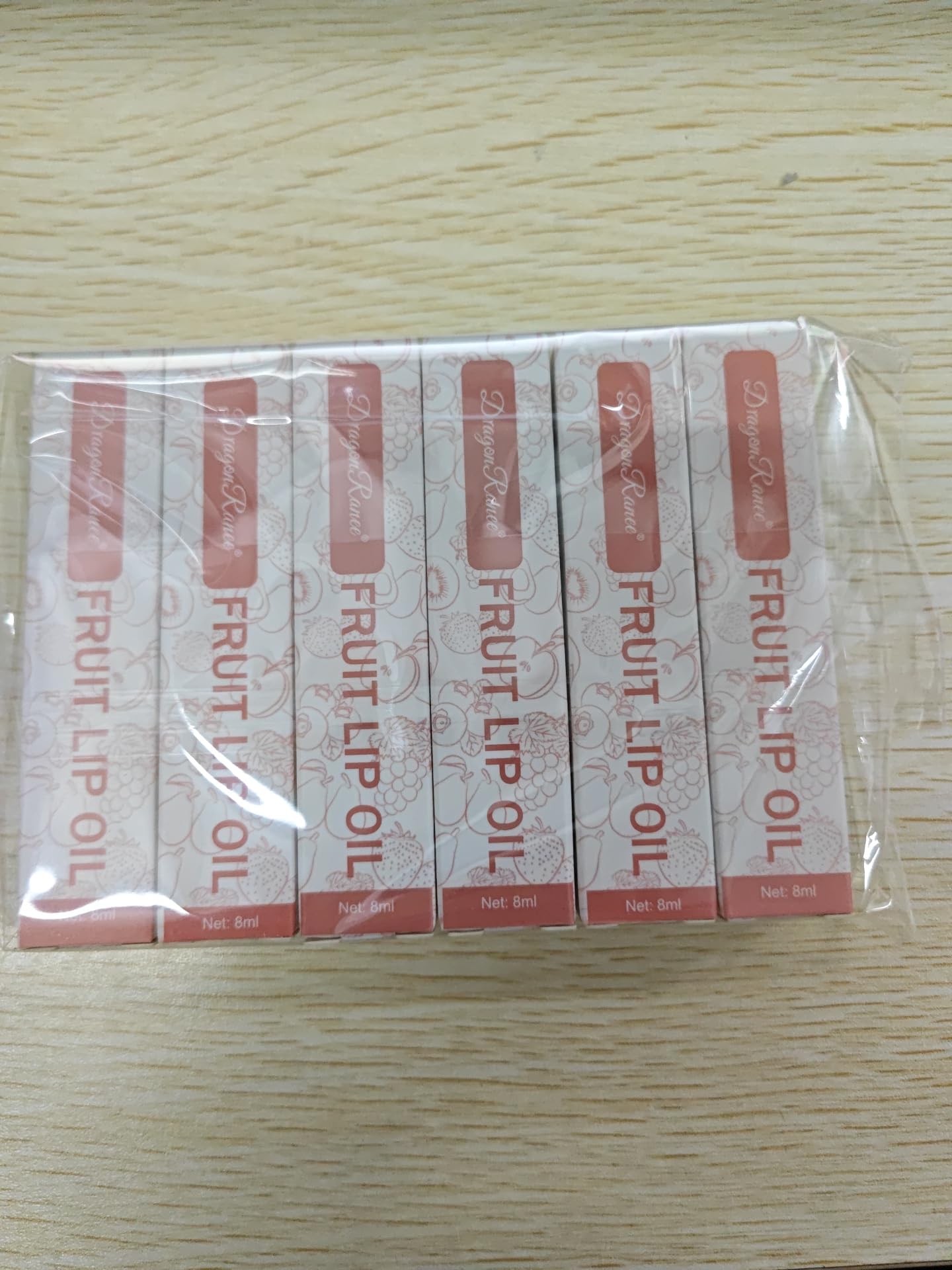 Baorder 6Pcs Roll-On Lip Gloss Set,Fruit Flavored Roll On Rollerball Lip Oil,Transparent Plumping Lip Gloss for Teens and Kids,Non Toxic Lip-Makeup Set